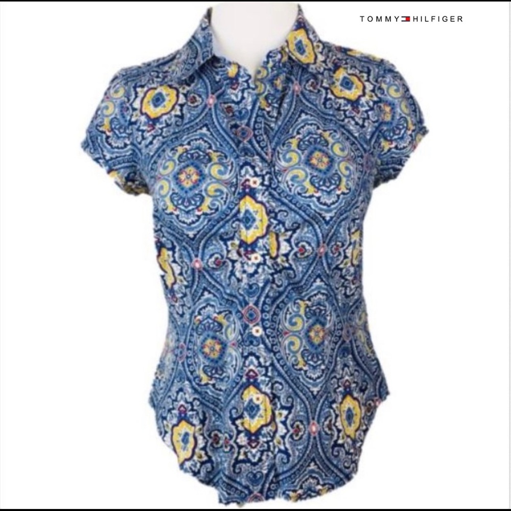 Tommy Hilfiger Women's Blouse Top Button Down